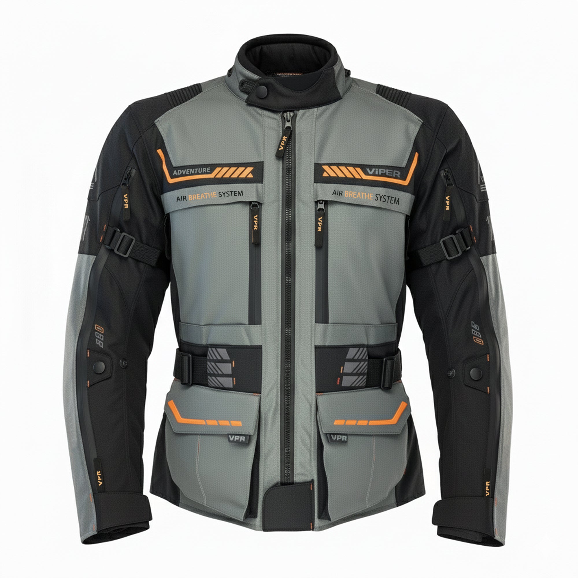 ViPER Guard Adventure Jacket Textile CE Grey Black – Riderwear