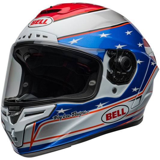 Bell Street 2024 Race Star Flex DLX Adult Helmet (Beaubier 24 White/Blue)