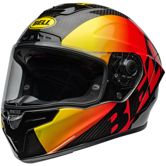 Bell Street 2024 Race Star Flex DLX Adult Helmet (Offset Black/Red)