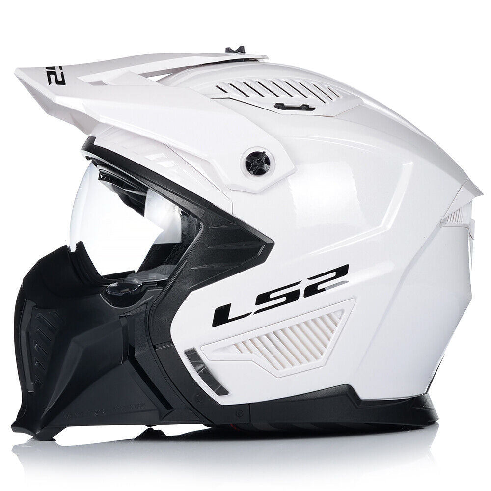 Riderwear | LS2 OF606 DRIFTER Convertible Helmet - White
