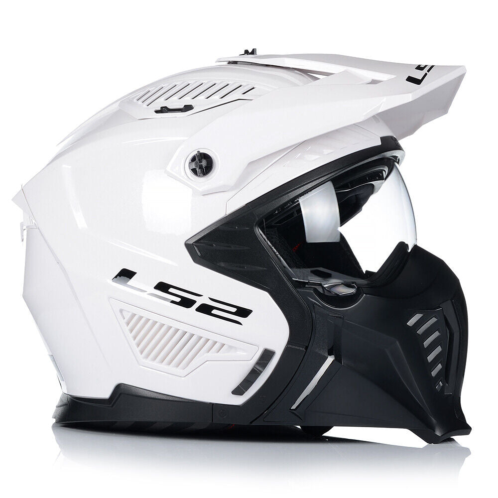 Riderwear | LS2 OF606 DRIFTER Convertible Helmet - White