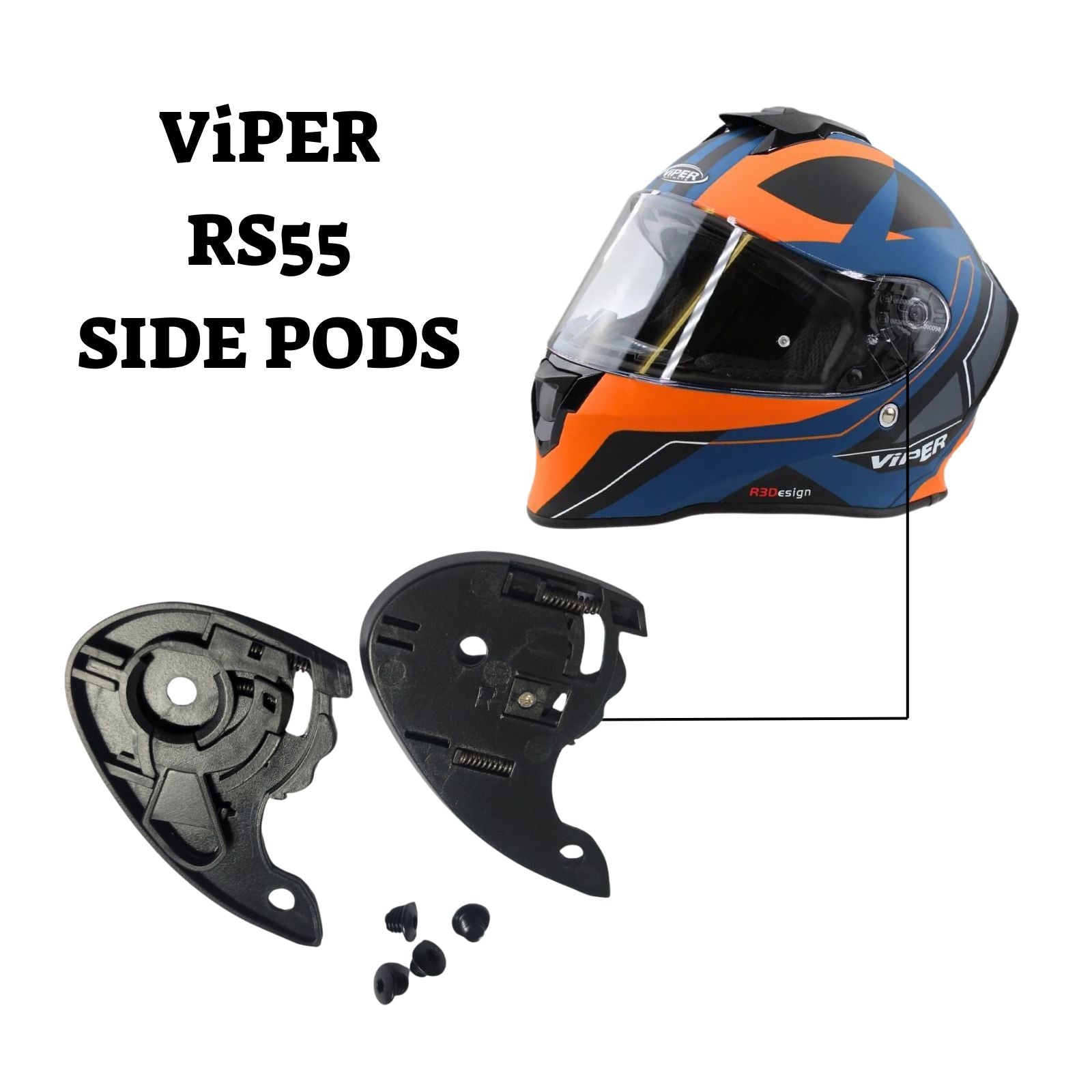 bike helmet pods Viper RS 55 Side Pods Pair – Riderwear