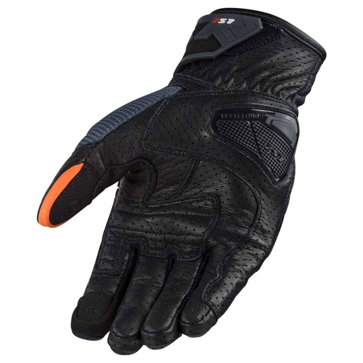 LS2 AIR RAPTOR MOTORBIKE GLOVES - BLUE ORANGE