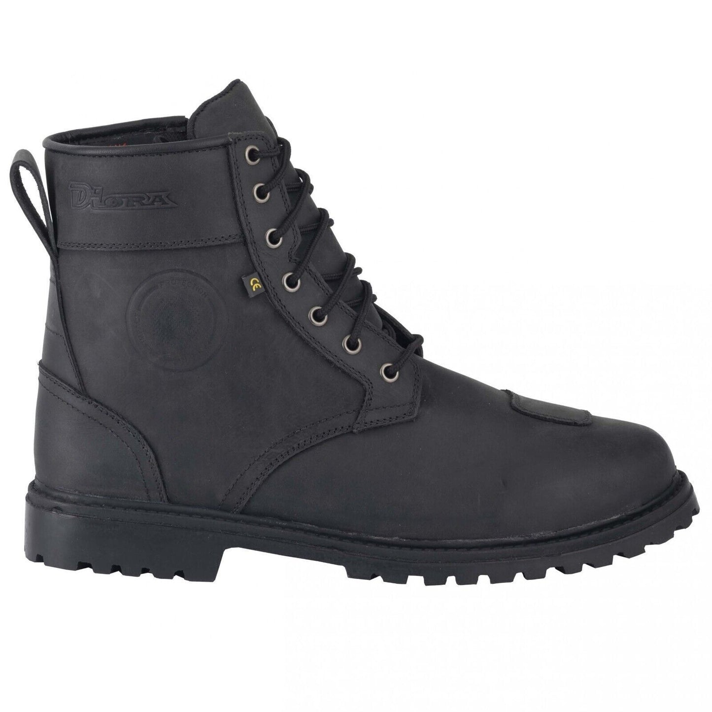 DIORA RENEGADE LEATHER ANKLE BOOTS - BLACK