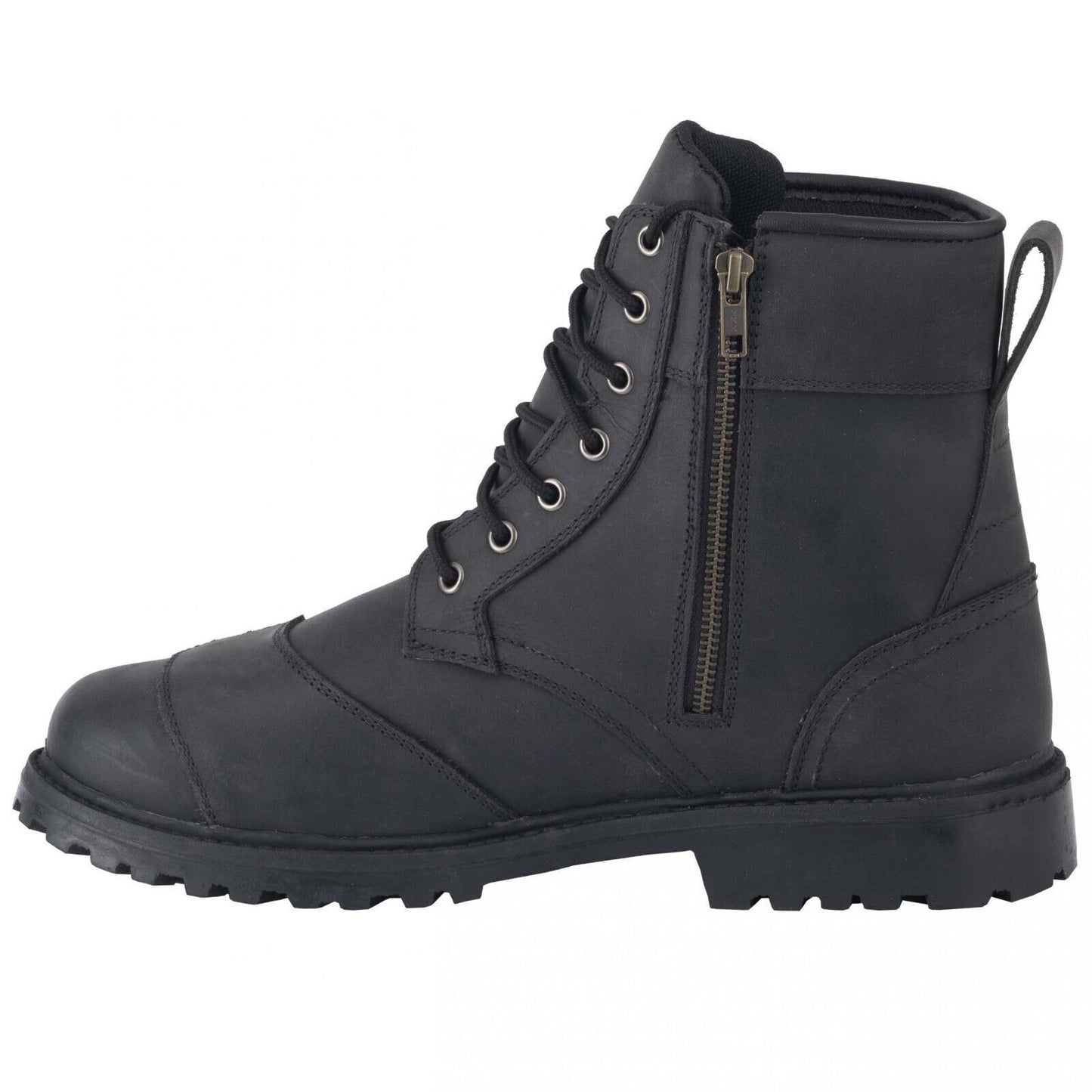 DIORA RENEGADE LEATHER ANKLE BOOTS - BLACK