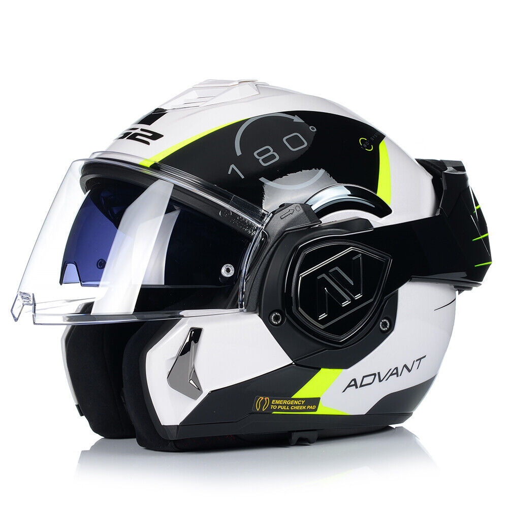 LS2 FF906 ADVANT CODEX FLIP-UP HELMET- WHITE BLACK