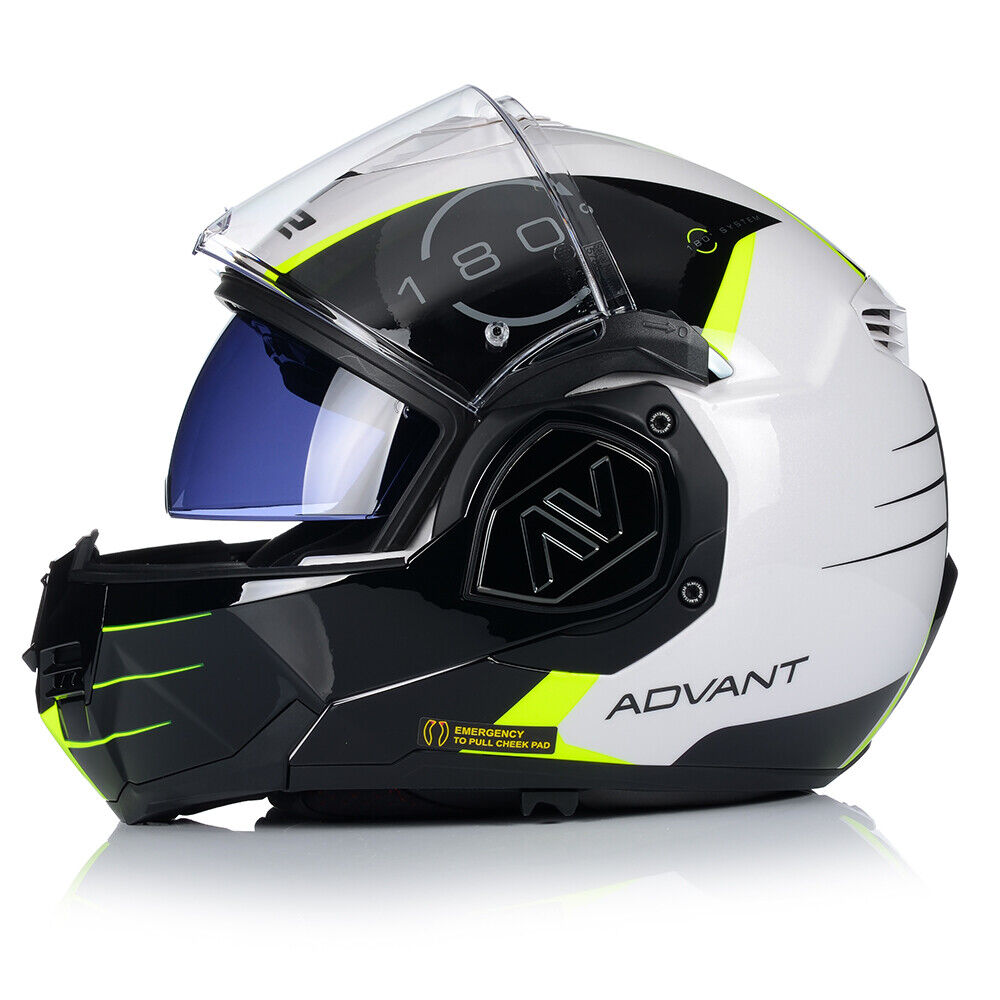LS2 FF906 ADVANT CODEX FLIP-UP HELMET- WHITE BLACK