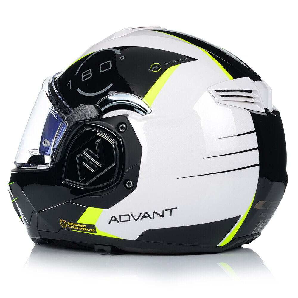 LS2 FF906 ADVANT CODEX FLIP-UP HELMET- WHITE BLACK