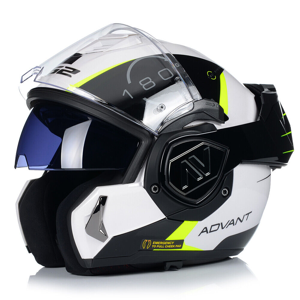 LS2 FF906 ADVANT CODEX FLIP-UP HELMET- WHITE BLACK