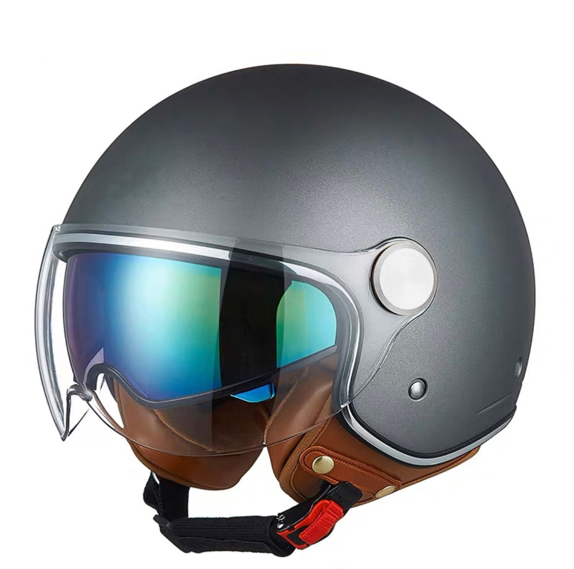 VIPER RSV19 OPEN FACE JET HELMET - MATT TITANIUM