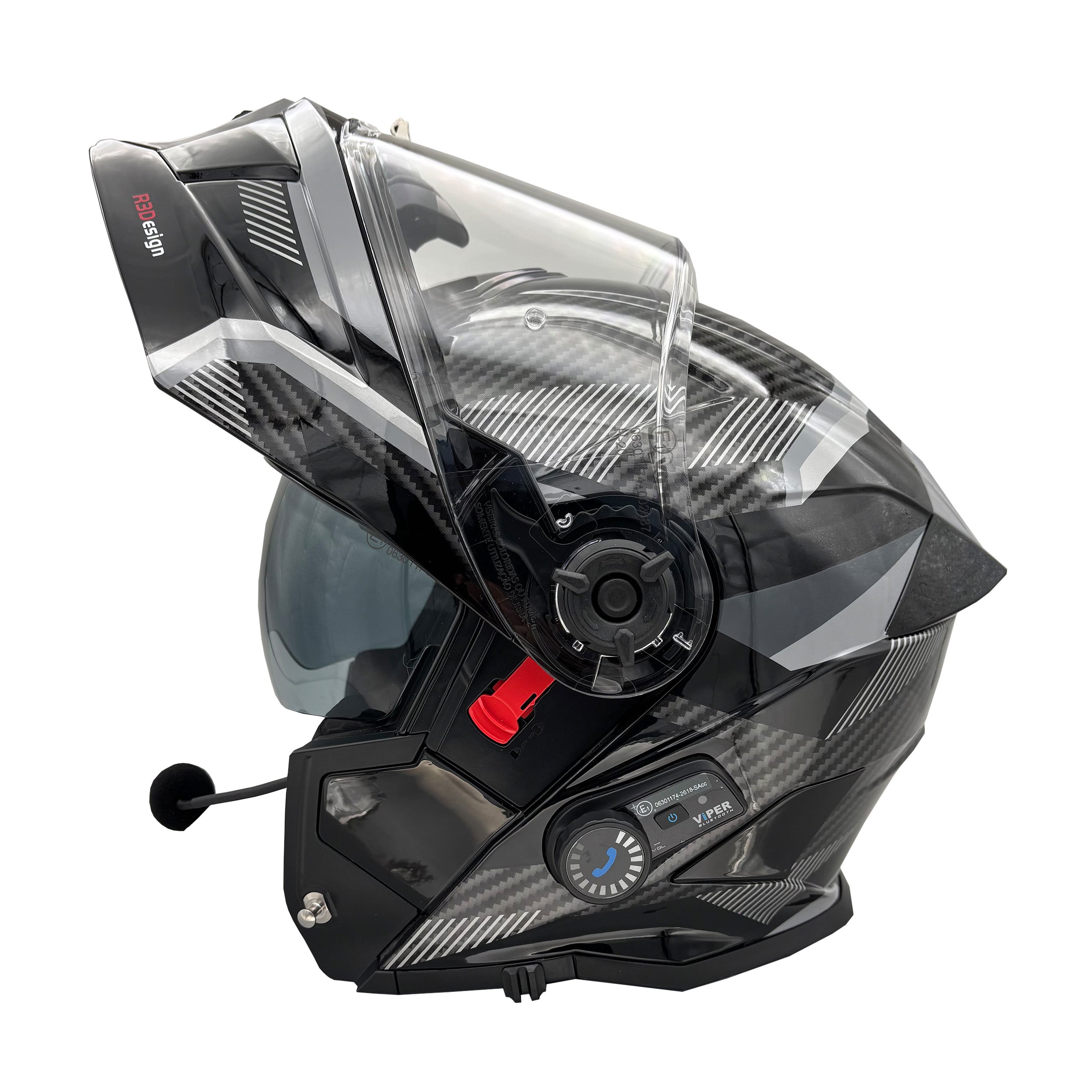 bluetooth stereo motorcycle helmet viper rs v121 RSV121v8 BL+ Blinc Flip Front Helmet – Riderwear