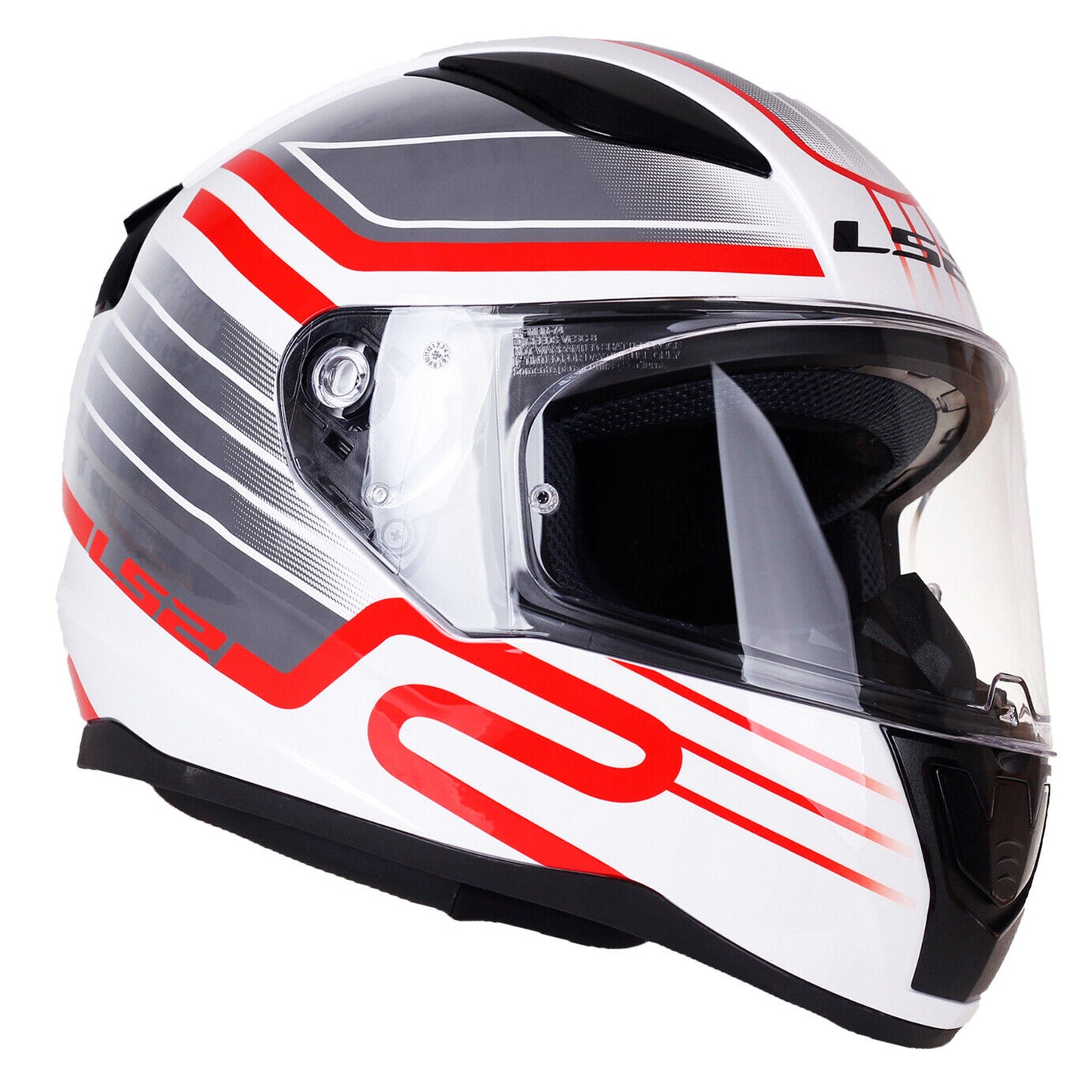 LS2 FF353 RAPID-II CIRCUIT FULL FACE HELMET, WHITE RED