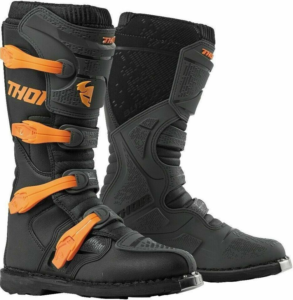 Thor Blitz XP Adult Motocross Boots Orange Charcoal Riderwear