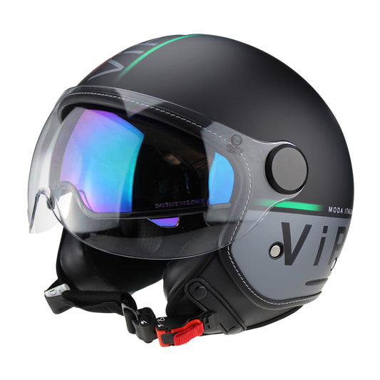 Viper Rsv19 Open Face Jet Helmet Forza Black Matt