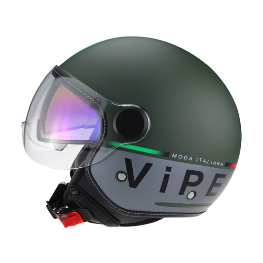 Viper Rsv19 Open Face Jet Helmet Forza Green Matt