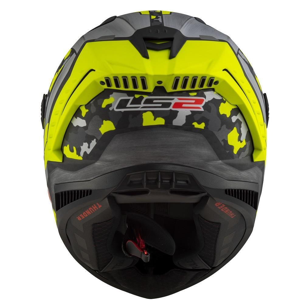 LS2 FF805 THUNDER CARBON RACING HELMET- SPACE YELLOW GREY