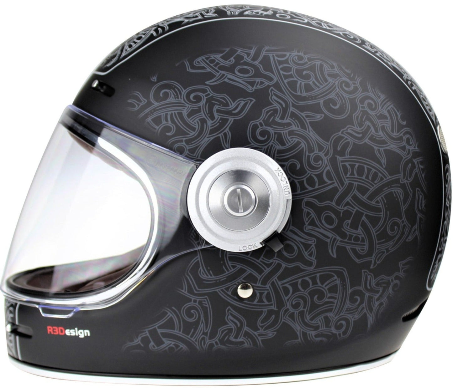 VPR.303 F659 FIBERGLASS FULL FACE RETRO HELMET - JORVIK