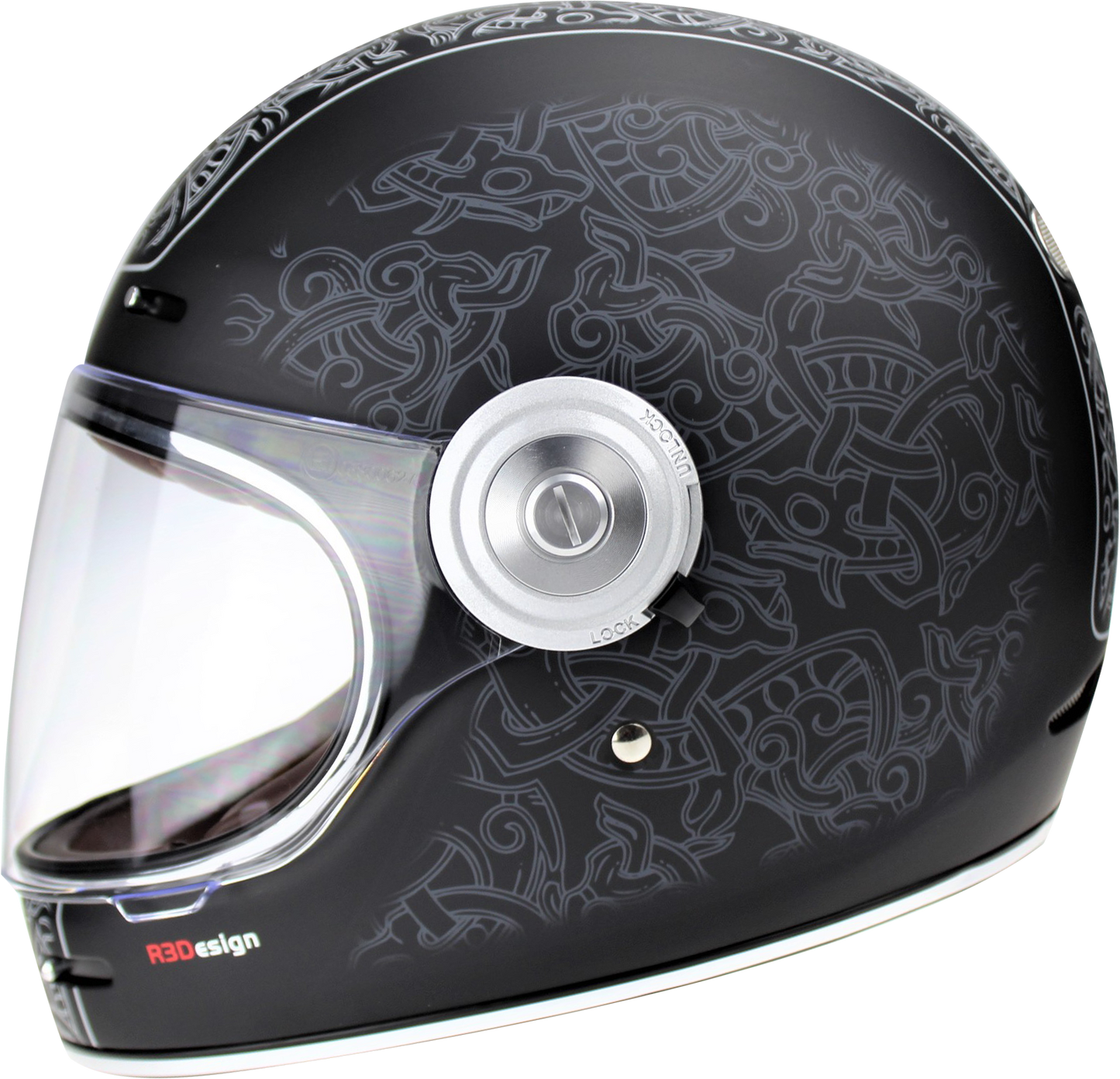 VPR.303 F659 FIBERGLASS FULL FACE RETRO HELMET - JORVIK