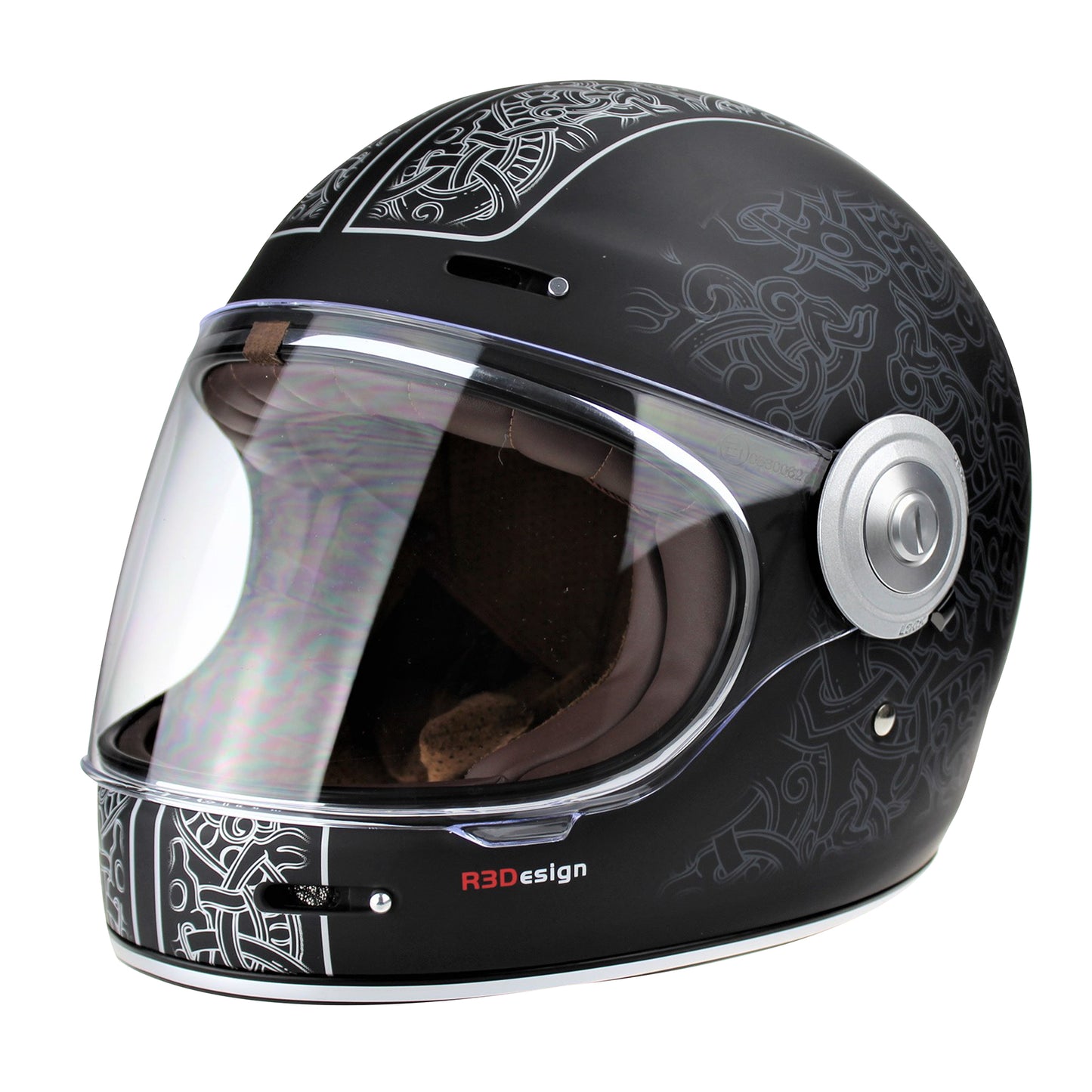 VPR.303 F659 FIBERGLASS FULL FACE RETRO HELMET - JORVIK