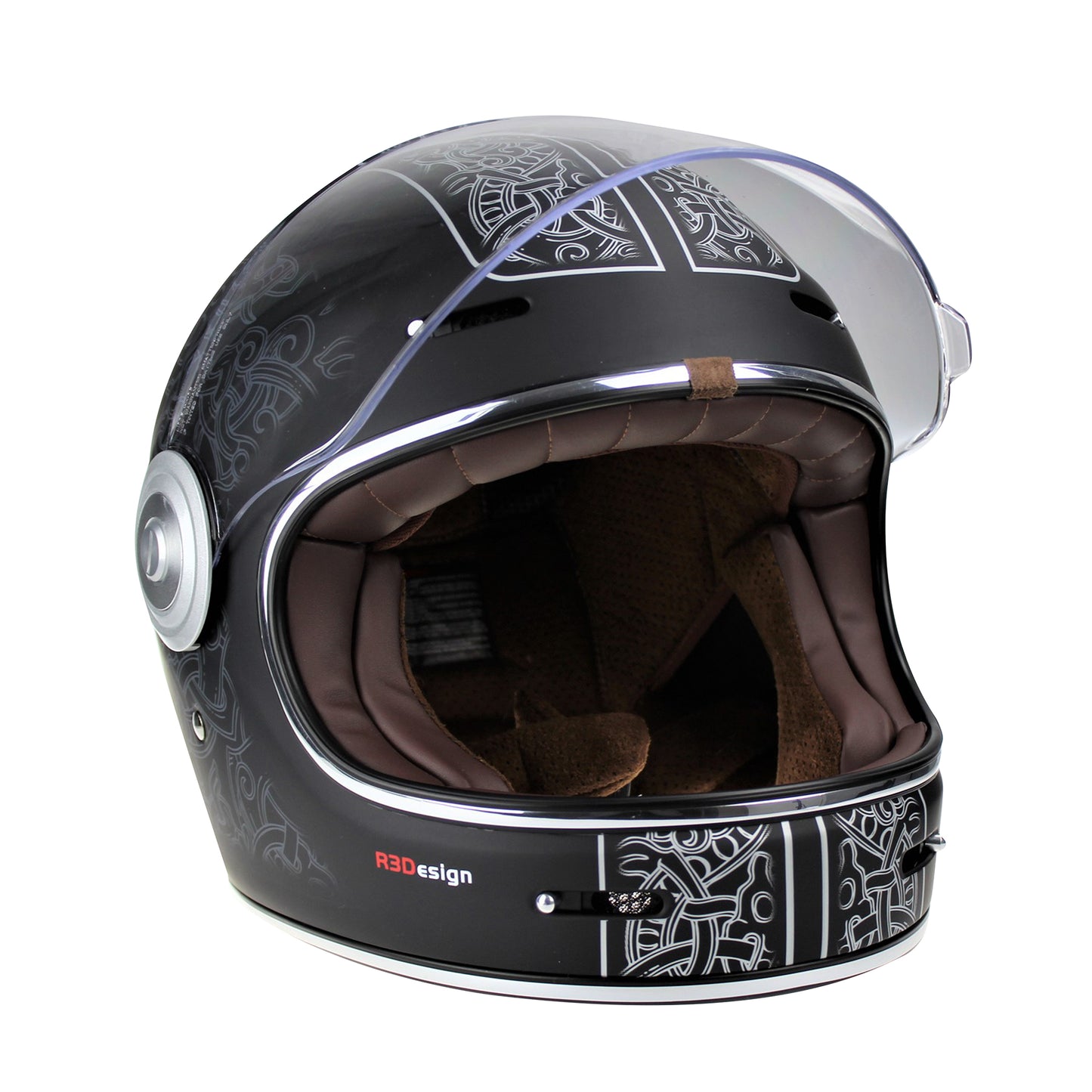 VPR.303 F659 FIBERGLASS FULL FACE RETRO HELMET - JORVIK