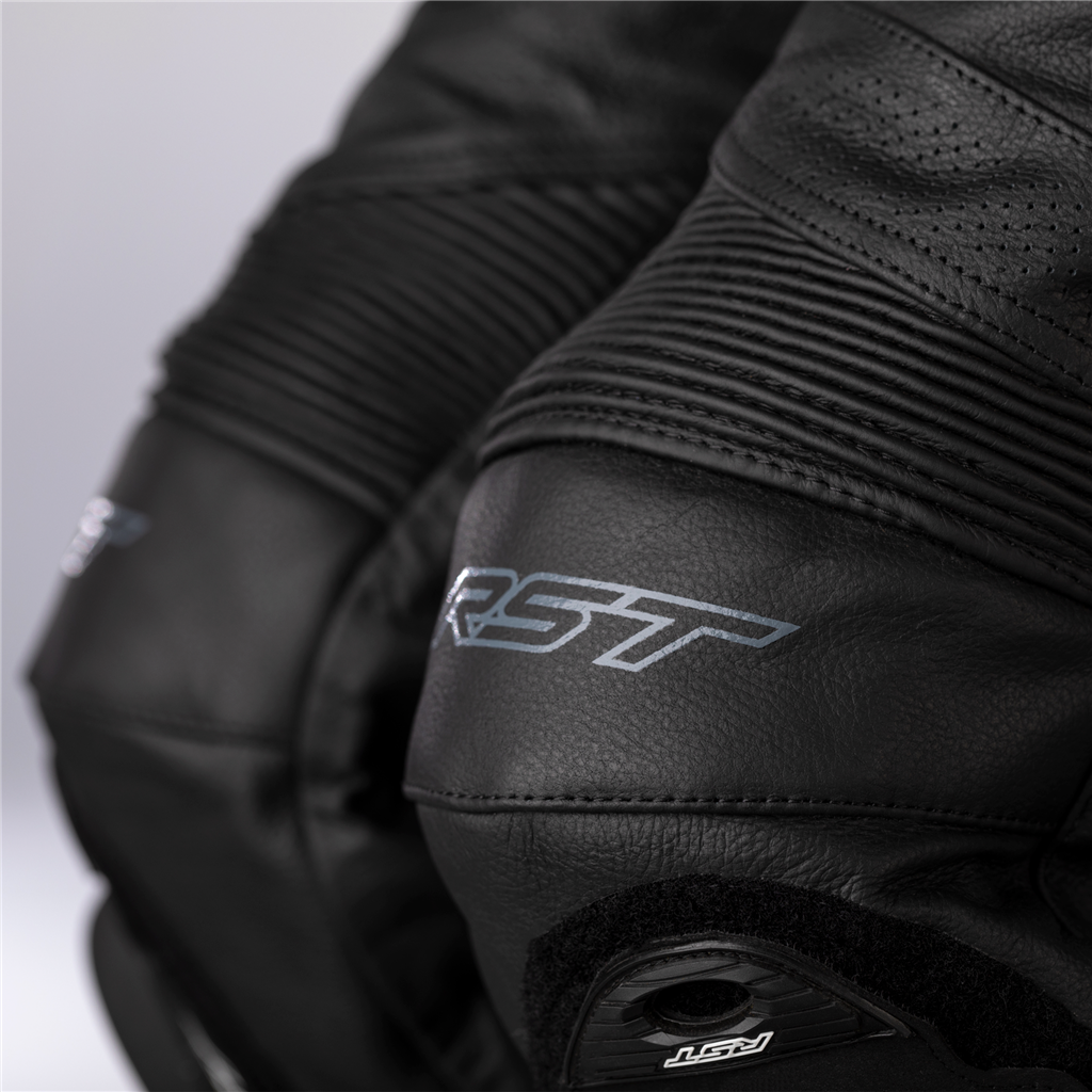 S1 CE MENS SL LEATHER JEANS - BLACK