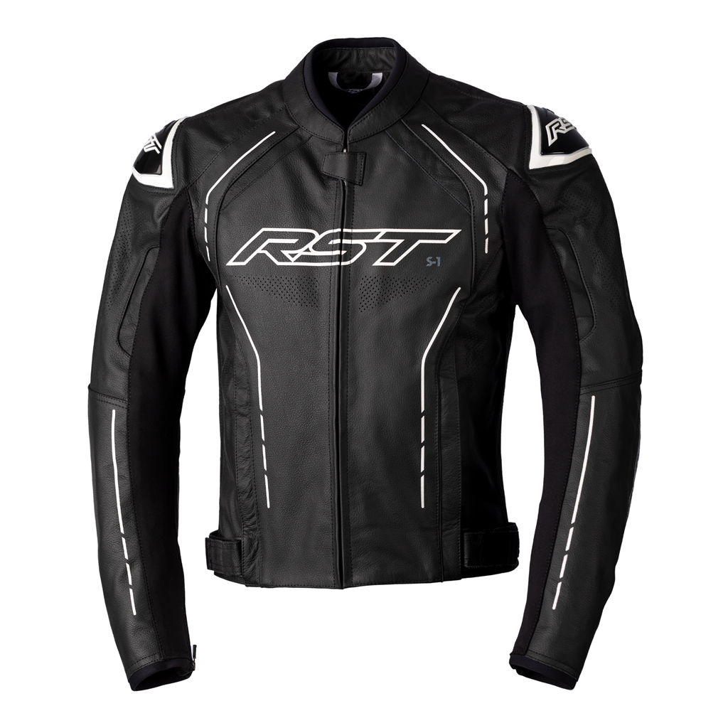 S1 CE MENS LEATHER JACKET - WHITE