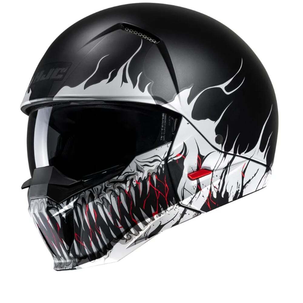 HJC I20 OPEN FACE HELMET WITH MASK SCRAW MC5SF - BLACK