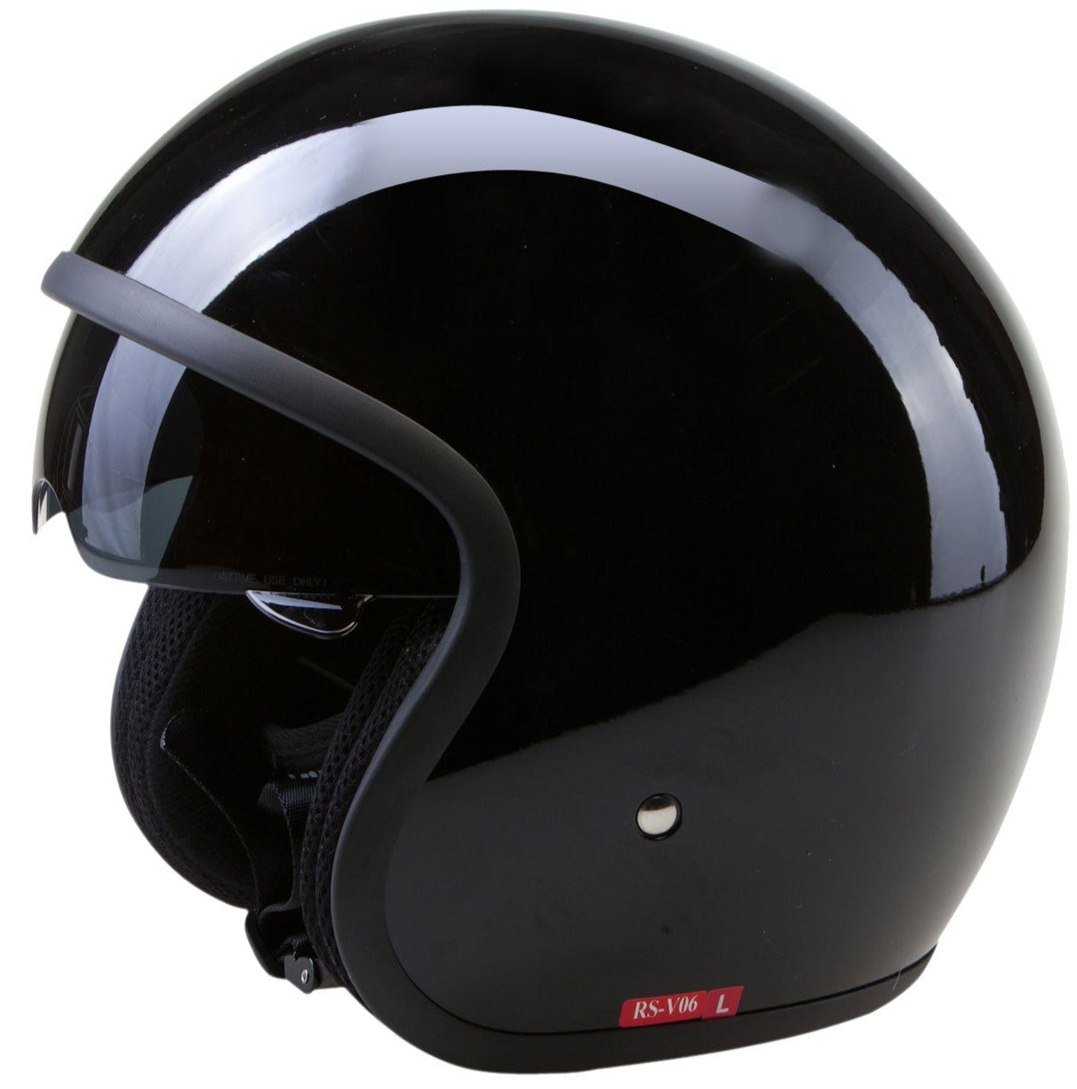 VIPER RSV06 OPEN FACE JET HELMET - GLOSS BLACK