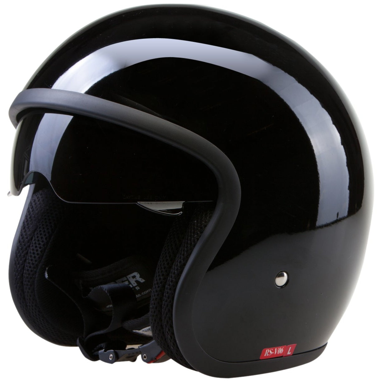 VIPER RSV06 OPEN FACE JET HELMET - GLOSS BLACK