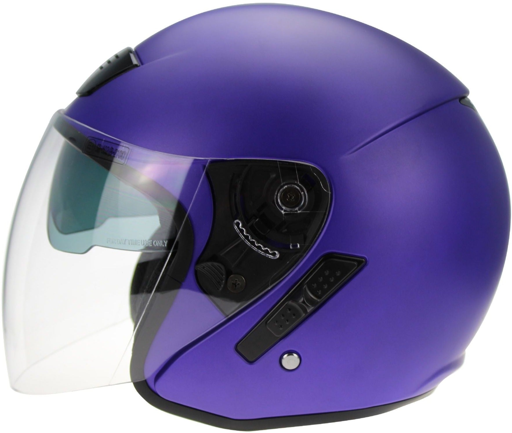 Purple top half helmet
