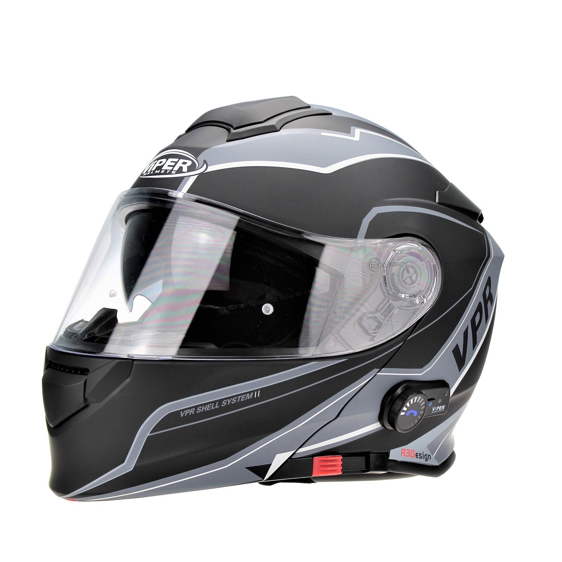 VIPER V171 BLUETOOTH HELMET-MATT BLACK/GREY