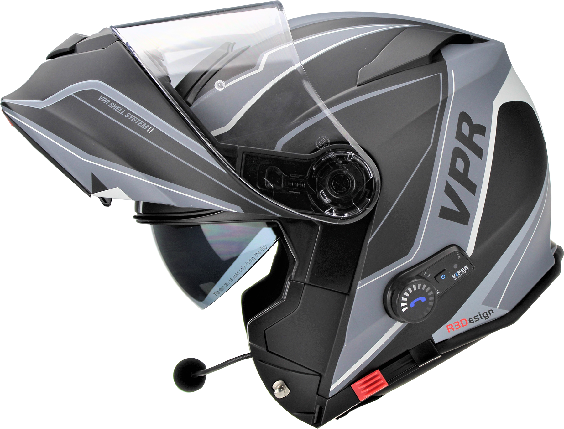 VIPER V171 BLUETOOTH HELMET-MATT BLACK/GREY