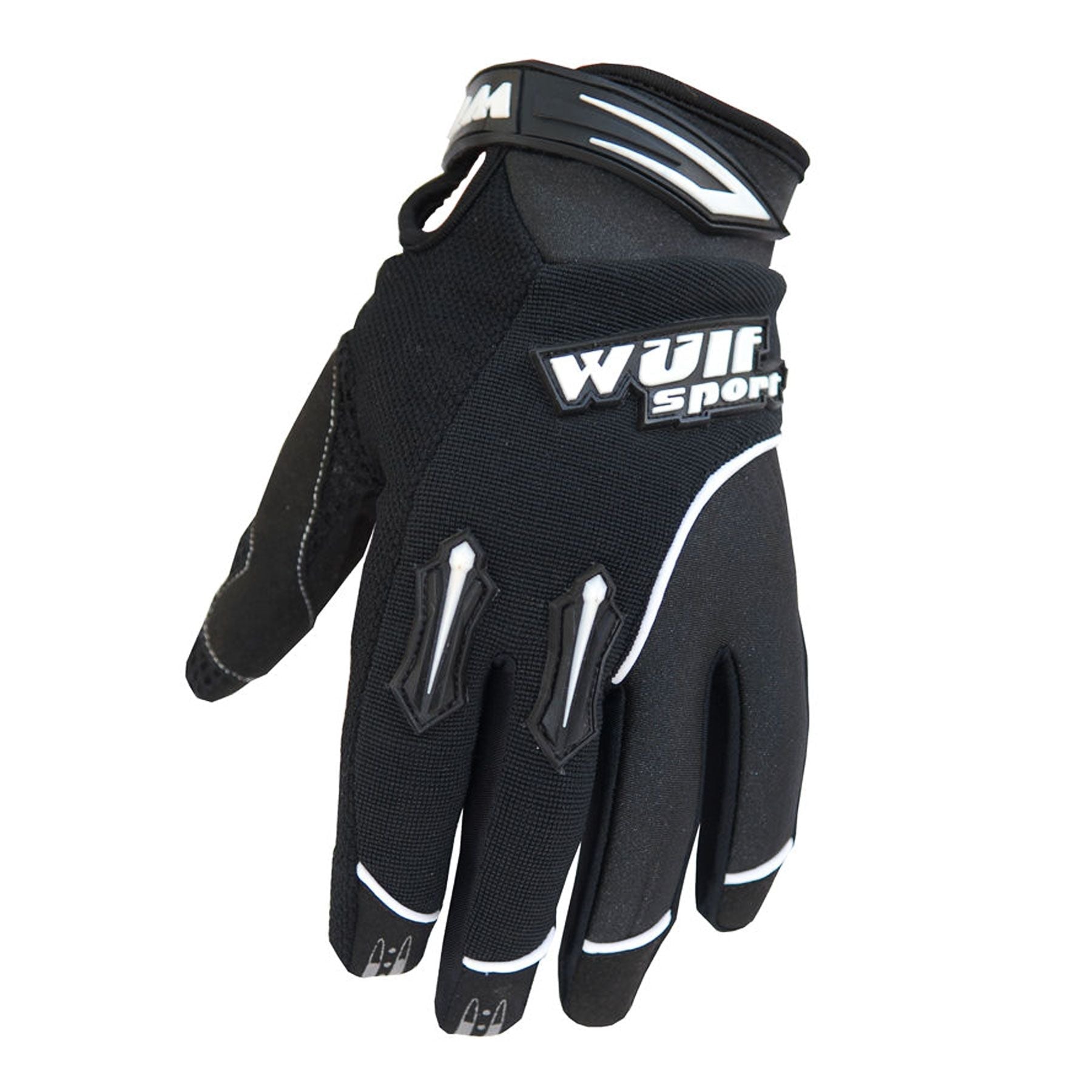 WULFSPORT ADULT STRATOS MOTOCROSS GLOVES - BLACK