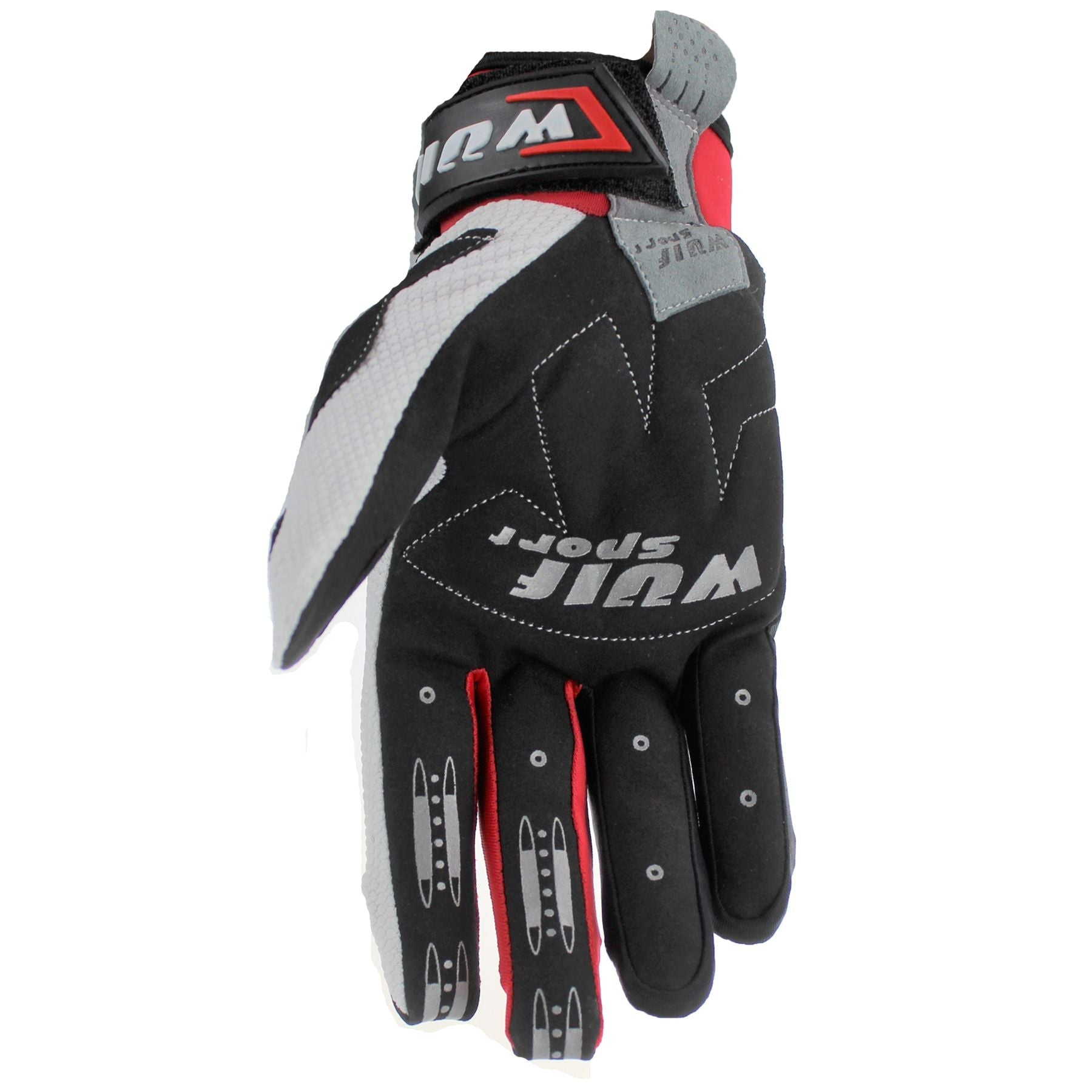WULFSPORT ADULT STRATOS MOTOCROSS GLOVES - RED