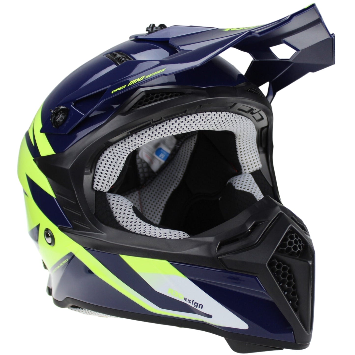 VIPER RSX221 MX MOTORBIKE HELMET - BLUE FLUO
