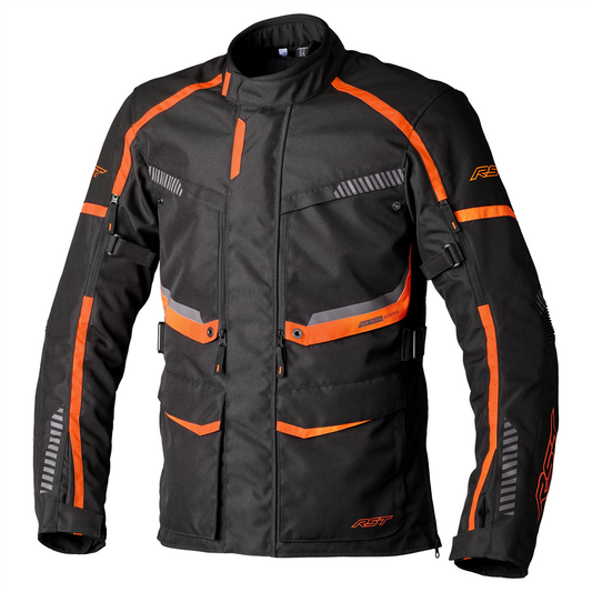 RST MAVERICK EVO CE Mens Textile Jacket - Black Orange
