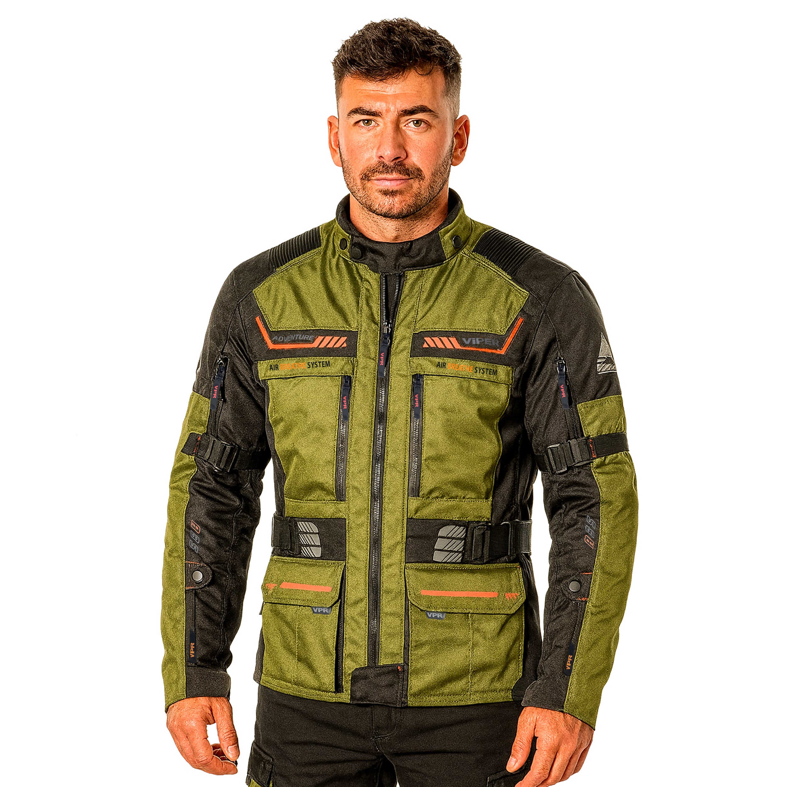 ViPER Guard Adventure Jacket Textile CE Olive Black – Riderwear