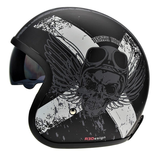 Viper Rsv06 Open Face Jet Helmet Skull