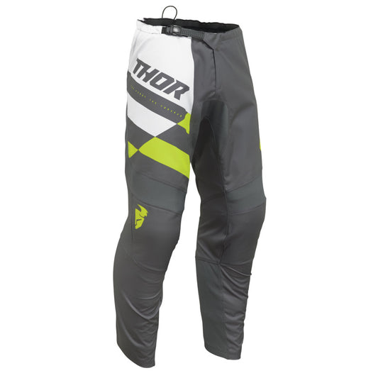 THOR SECTOR CHECKER MOTOCROSS TROUSER - CHARCOAL/ACID