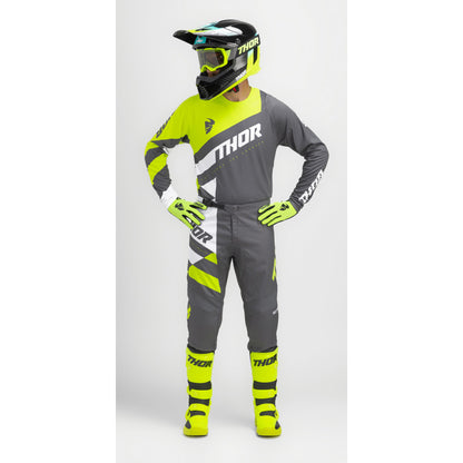 THOR SECTOR CHECKER MOTOCROSS JERSEY - CHARCOAL/ACID