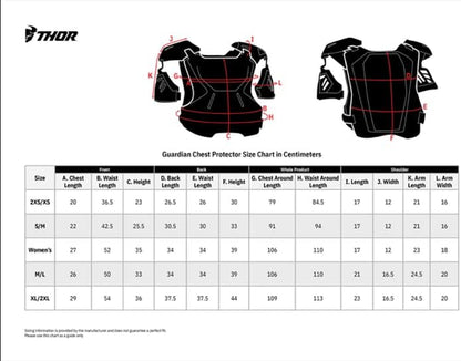 Thor Guardian Adult Motocross Body Armour - Red