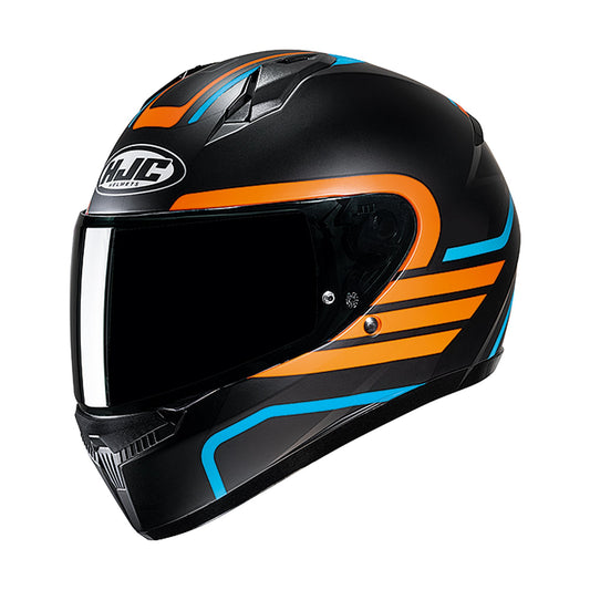 HJC C10 Lito Motorcycle Full Face Helmet - Blue/Orange