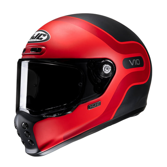 HJC V10 Grape Motorcycle Full Face Helmet - Red