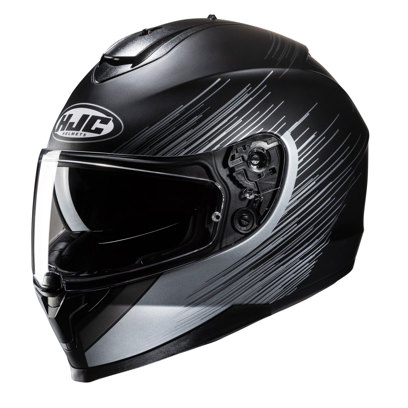 HJC C70N Sway Motorcycle Full Face Helmet Black Riderwear