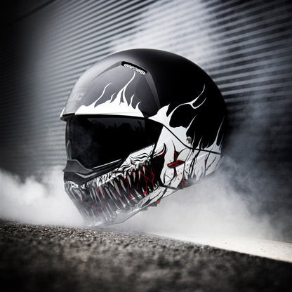 HJC I20 Scraw Motorcycle Open Face Helmet - Black