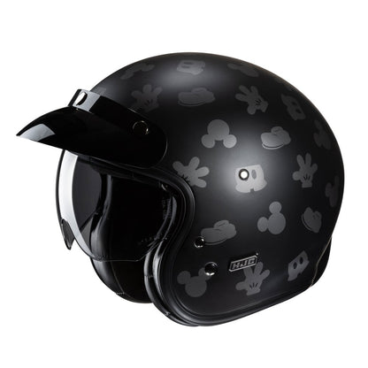 HJC V31 Disney Mickey Motorcycle Open Face Helmet - Black