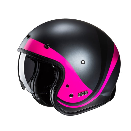 HJC V31 Emgo Motorcycle Open Face Helmet - Pink
