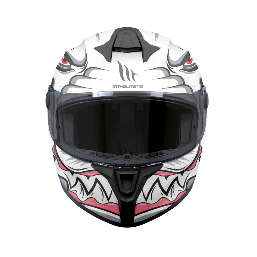 MT Targo S Toby Motorcycle Full Face Helmet - Gloss White