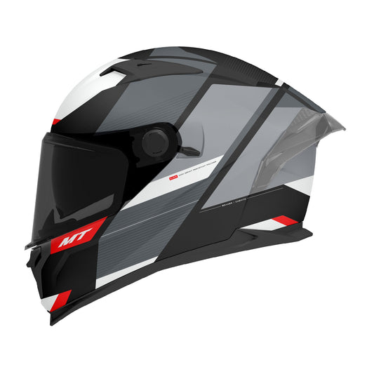 MT Braker SV Chento Motorcycle Full Face Helmet - Matt Black/White