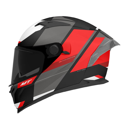 MT Braker SV Chento Motorcycle Full Face Helmet - Matt Black/Red